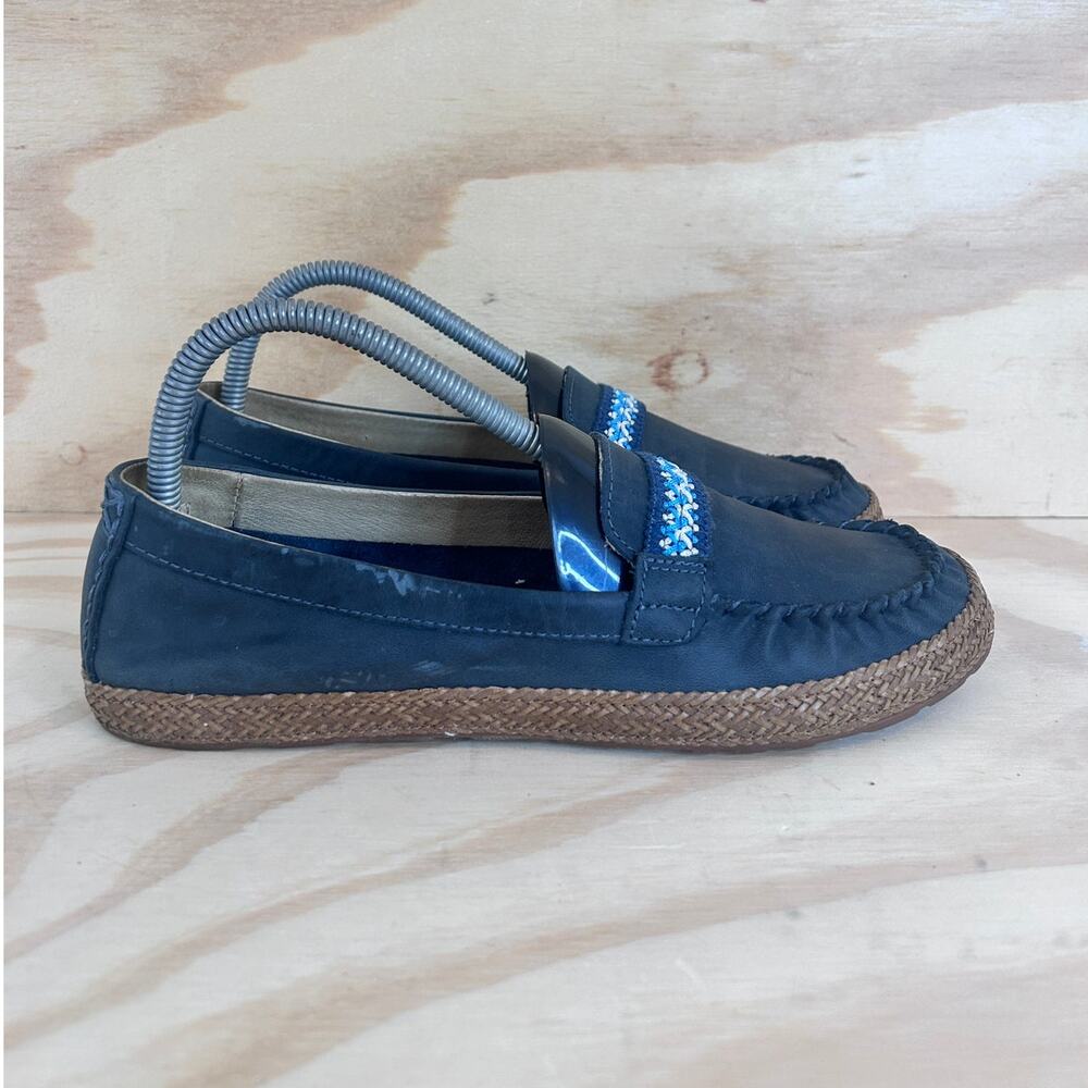 UGG -Kaelee Slip On Moc Toe -Leather Loafers - Blue - Women's - 8.5 -S/N 1012505